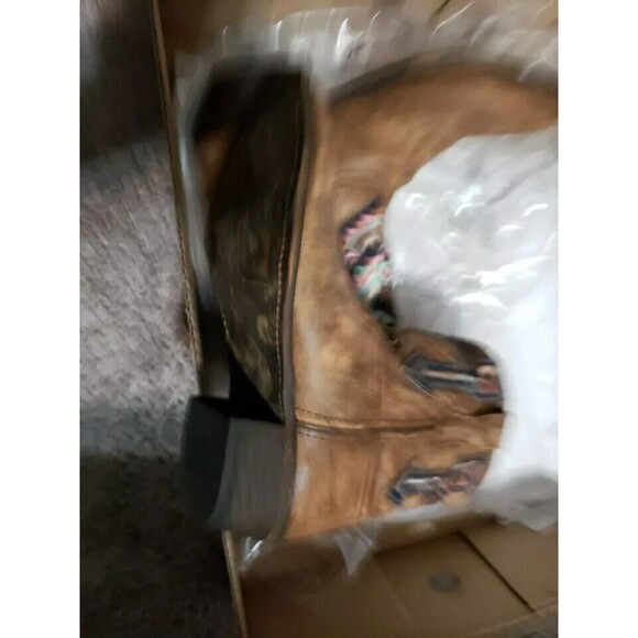 New Laredo‎ Women's Leather Western Boots Snip Toe Brown  7M "Blameless" - Picture 7 of 8